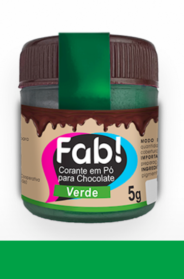 Corante em Pó para chocolate Verde 5g FAB