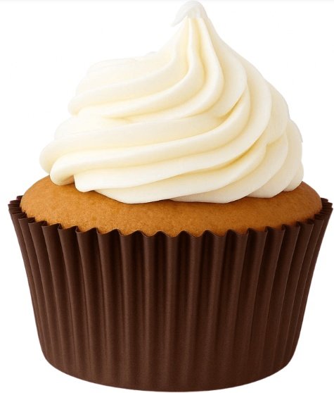 Forminha n°02 Mini Cupcake Marrom 45 unid...