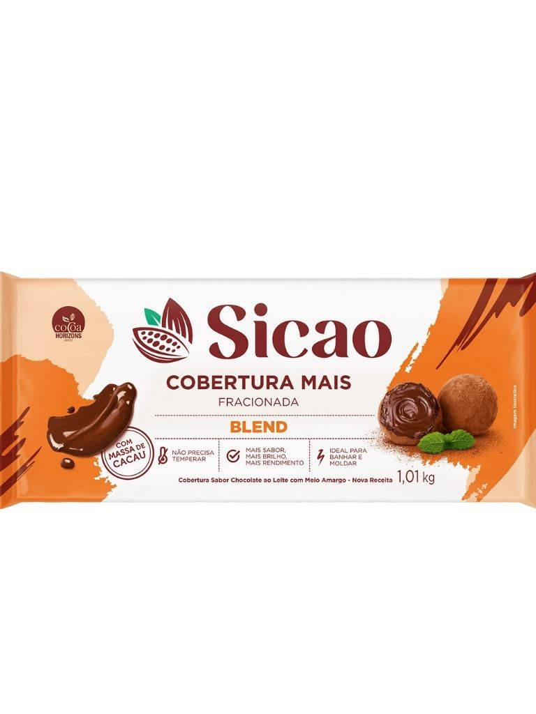Cobertura Mais Chocolate  Blend Barra 1,0...