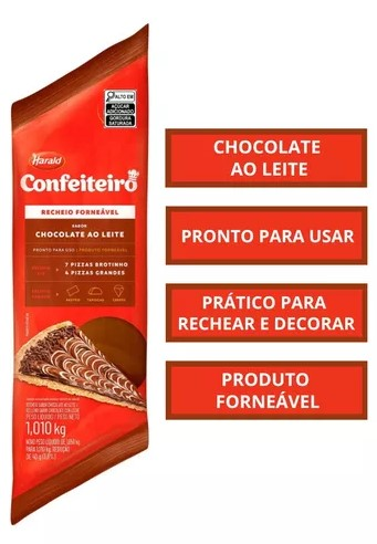 Recheio Forneável Chocolate Ao Leite 2,01...