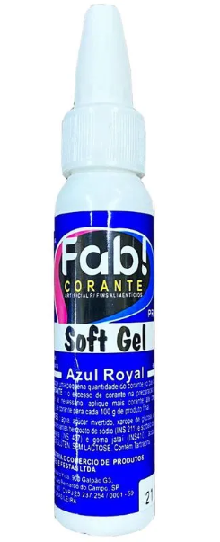 Corante Azul Royal 25g gel - FAB SoftGel