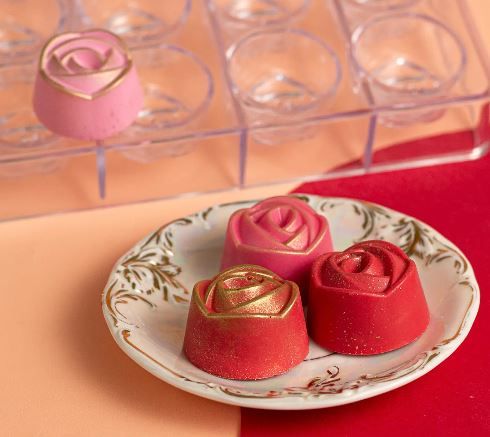 Forma Bombom Rosa Tábata 20g 18 Cavidades...