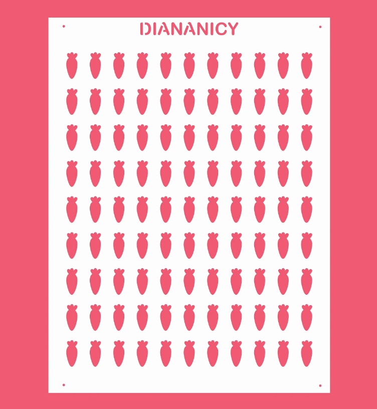 DIANANICY Estêncil Nº 193 Cenoura