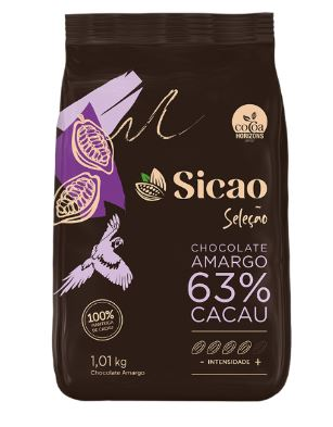Chocolate Seleção Amargo 63% Gotas 20KG S...