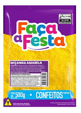 Confeito Miçanga Amarela 500g LEKE GOURMET