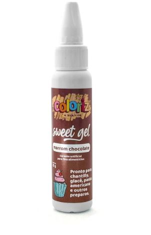 Corante Sweet Gel Marrom Chocolate 25g CO...