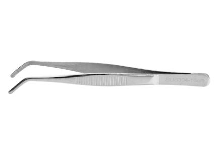 Pinça Culinária Curva Aço Inox Prata ALLONSY