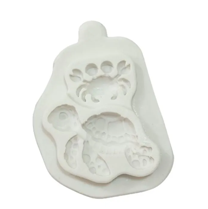 Molde de Silicone Carangueijo e Tartaruga...
