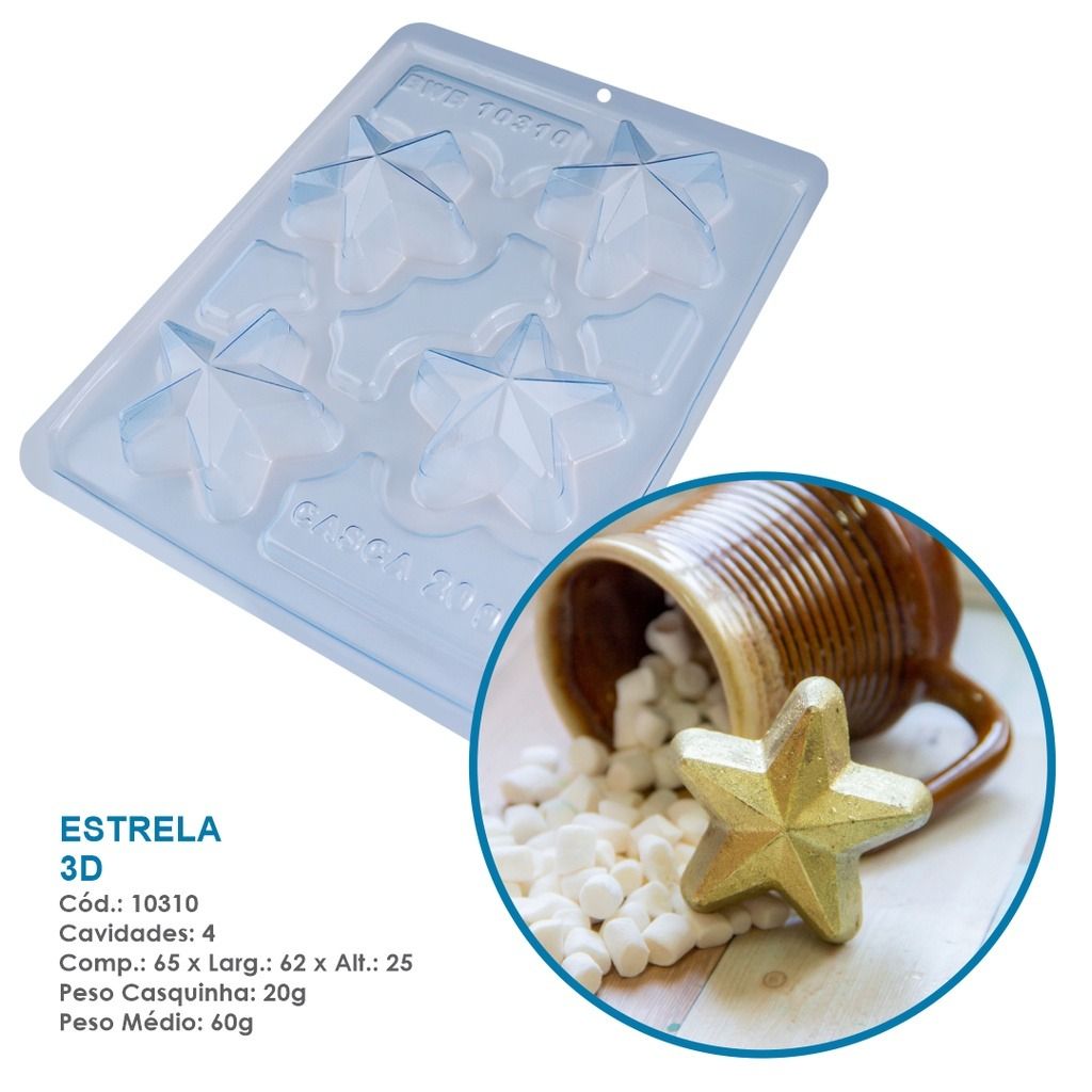 Forma para Chocolate BWB 10310 - 3 Partes...
