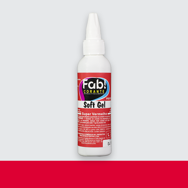 Corante Super Vermelho 60g gel - FAB SoftGel