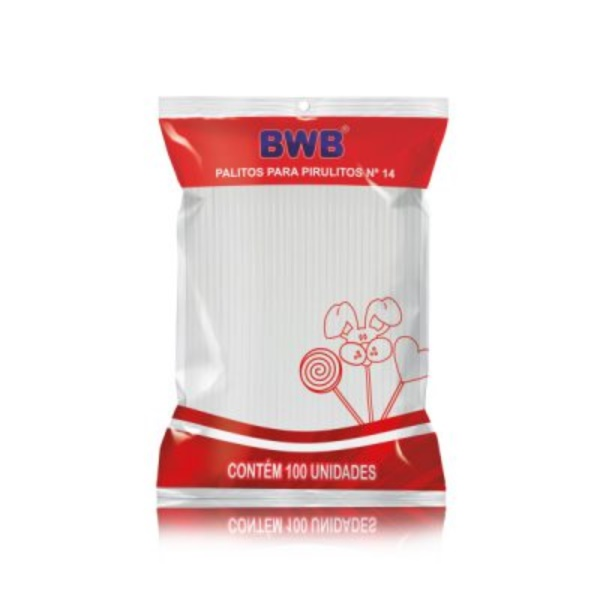 Palitos para Pirulito BWB225 M Branco n°1...