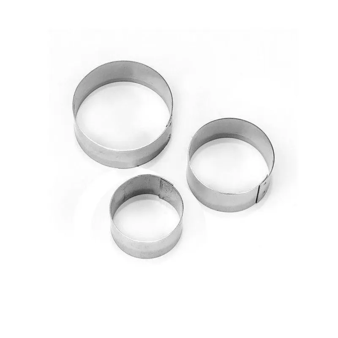 Jogo de Cortador Inox Redondo3 peças CONF...