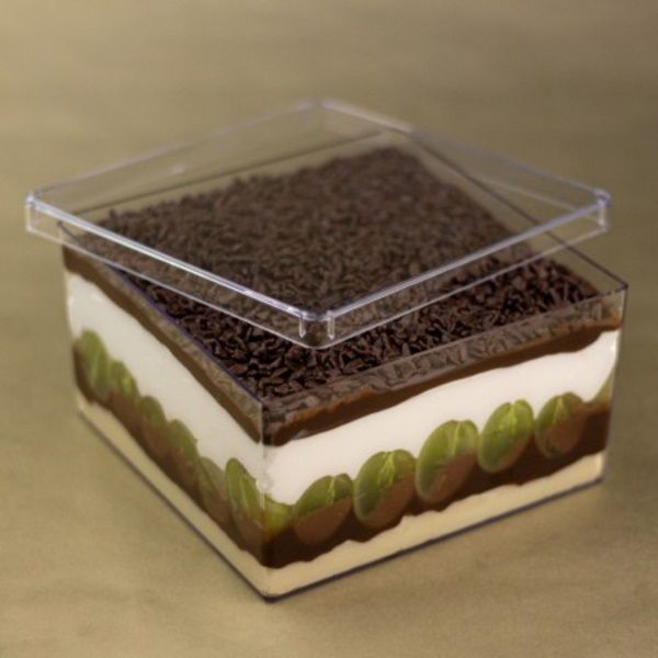 Cake Box Cristal formato quadrada com tam...