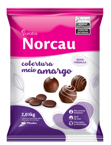 Cobertura Meio Amargo Gotas 2,01kg NORCAU...