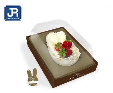 Caixa Meio Ovo 250/350/500g Dourado e Mar...
