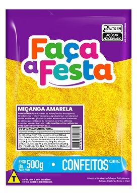 Confeito Miçanga Amarela 500g LEKE GOURMET