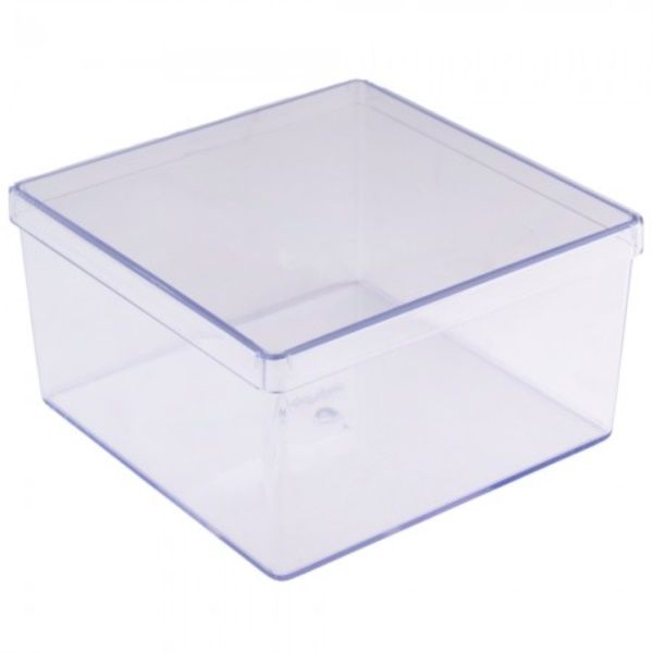 Cake Box Cristal formato quadrada com tam...
