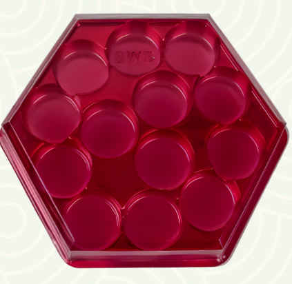 Caixa Sextavada Bombom BWB140320 Vermelho...