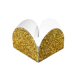 Forma 4 Pétalas Glitter Ouro n°7 - 50 uni...