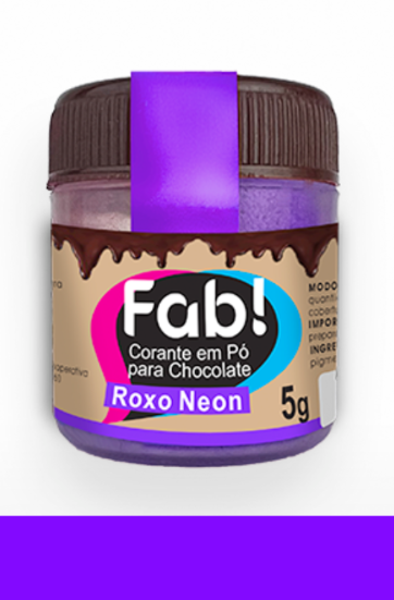Corante em Pó para chocolate Roxo Neon 5g...