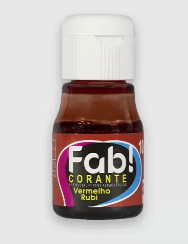 Corante Líquido Vermelho Rubi - 10ml FAB