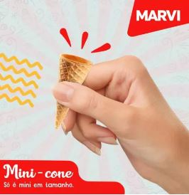 Casquinha Mini Cone Baunilha 1,95kg - 300...