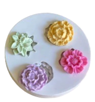Molde de Silicone Flores Trabalhadas 2702...