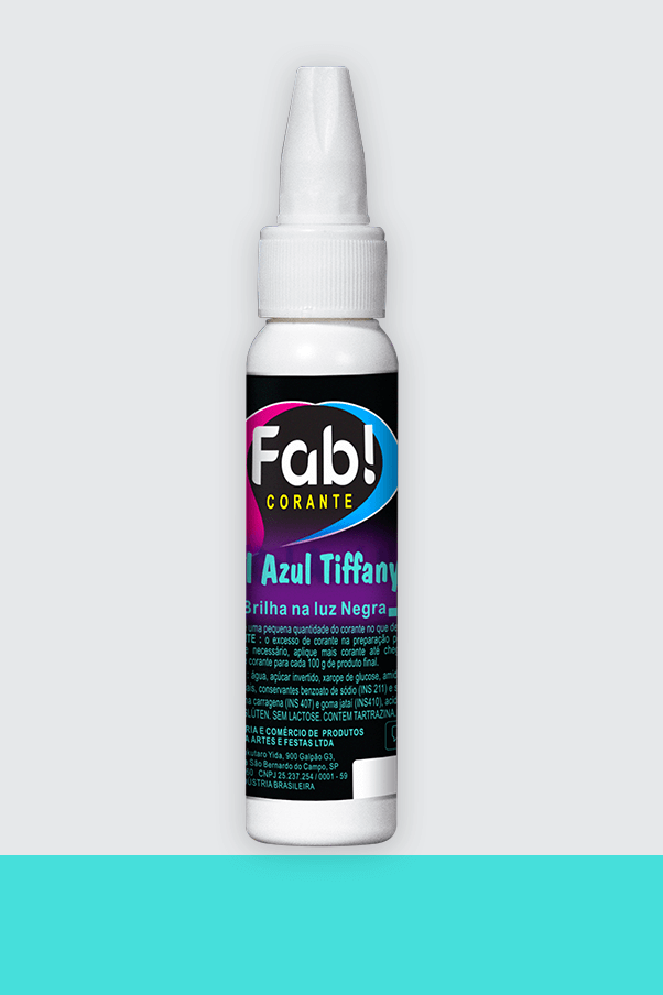 Corante Azul Tiffany Neon 25g gel - FAB S...