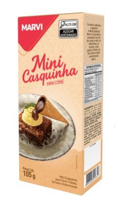 Casquinha Mini Cone Baunilha 105g - 14 un...