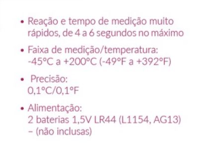 Termômetro Espeto Digital Aço Inox Prata ...