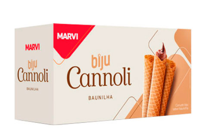 Casquinha Biju Cannoli 195g - 30 unidades...
