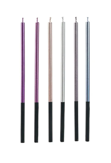 Vela Palito Colorida Metalizada 15cm - 6 ...