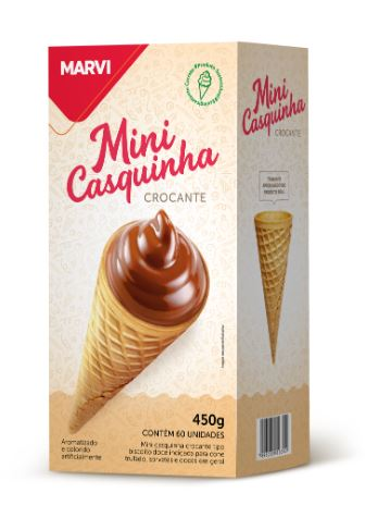 Casquinha Mini Cone Baunilha 450g - 60 un...
