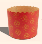 Forma De Panetone Vermelha 250G 90X90MM  ...