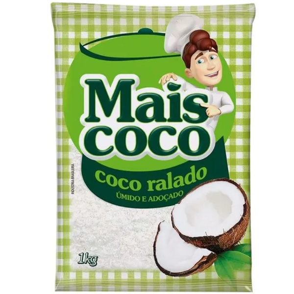 Coco Ralado Úmido Adoçado 1kg SOCOCO MAIS...