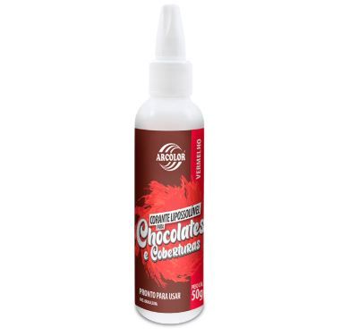 Corante Lipossoluvel Gel Vermelho 50g ARC...