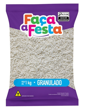 Confeito Granulado Crocante Branco 1kg LEKE