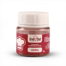 Corante em pó hidrossolúvel Vinho 5g GRAN...