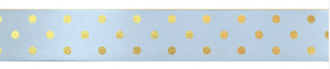 Fita Cetim Poa Azul 15mmx10m CROMUS