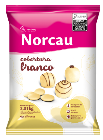 Cobertura Branco Gotas 2,01kg NORCAU PURATOS