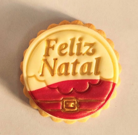 Cortador e Marcador Feliz Natal Redondo D...