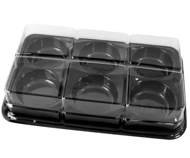 Caixa Bombom Retangular BWB142430 Preto 6...