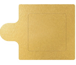Base para doces quadrada ouro 6cm - 20 un...