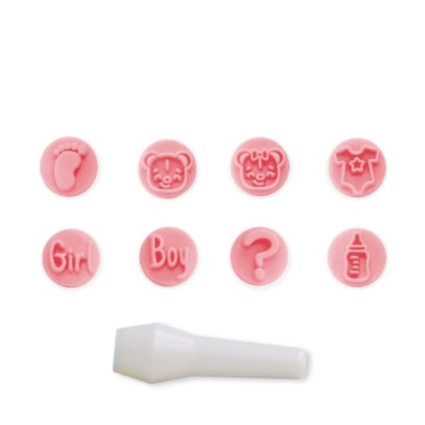 Kit Carimbos Baby 2cm com 6 carimbos e 1 ...