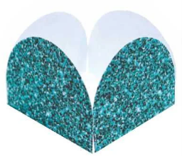 Forma 4 Pétalas Glitter Verde n°7 - 50 un...
