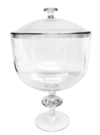 Taça Americana Cristal com Tampa 1,250L D...