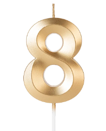 Vela Design Dourada n°8 SILVER