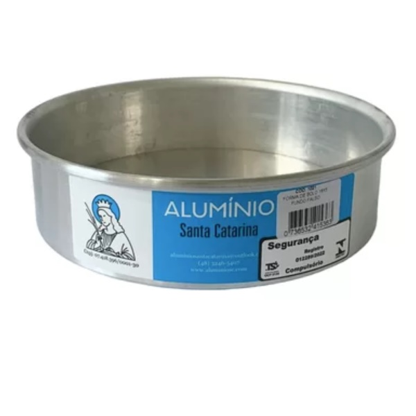 Forma Alumínio p/ Bolo Fundo Falso 18x5 S...
