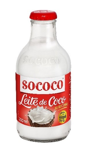 Leite de Coco Tradicional Vidro 200mL SOCOCO