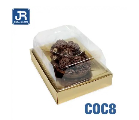 Caixa Meio Ovo 250/350/500g Dourado Tampa...